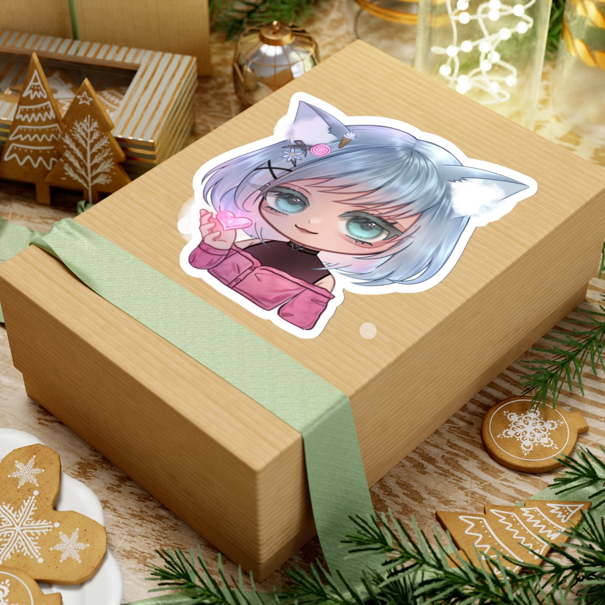 SnackoQueeneVT Shape Cut Stickers