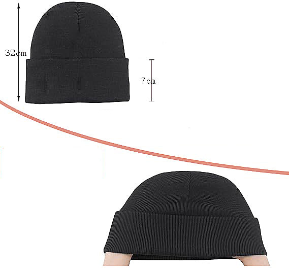 Double Layer Satin Lined Wool Beanie