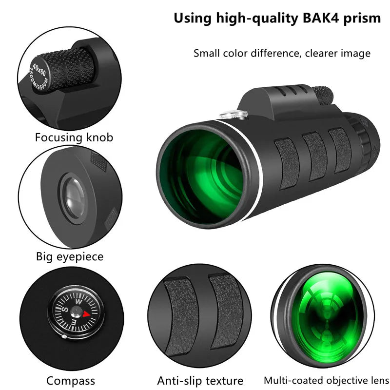 Monocular Telescope 40x60 HD Zoom