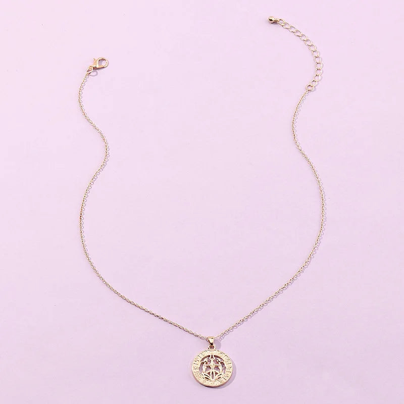 Zodiac Constellations Pendant Necklace