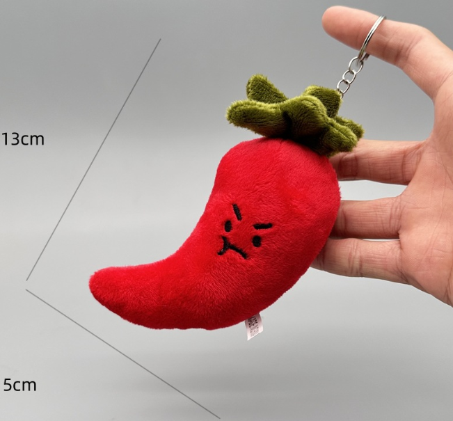 Plush Vegetable Keychain