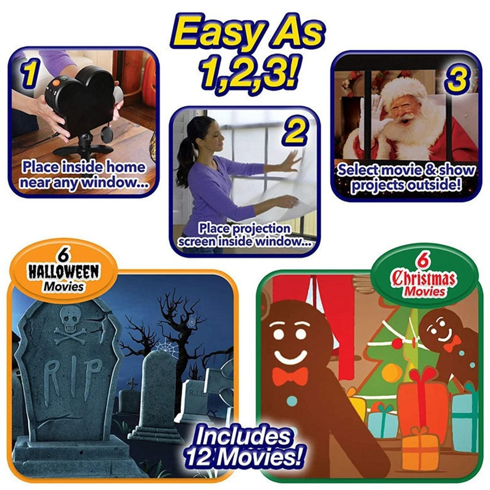 Hustle Holiday Projector