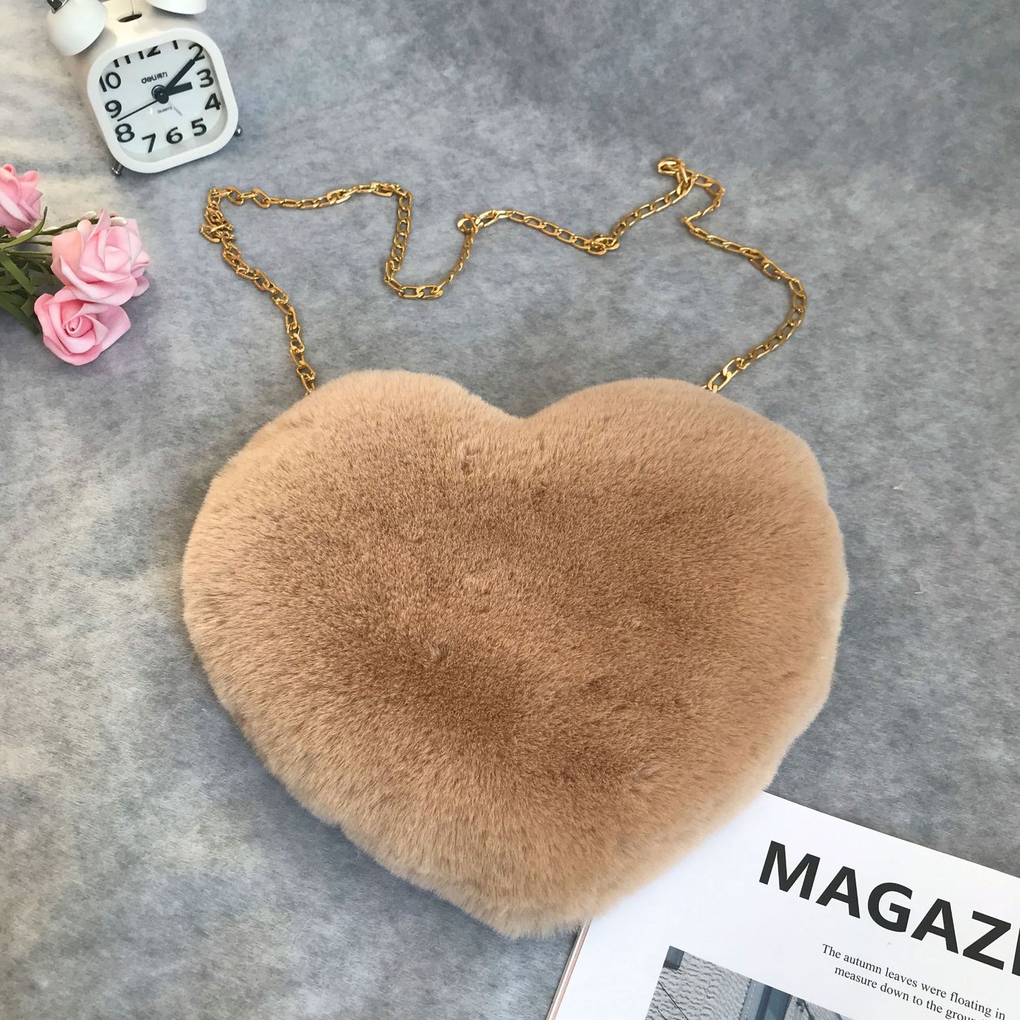Plush Heart Shoulder Bag or Coin Purse