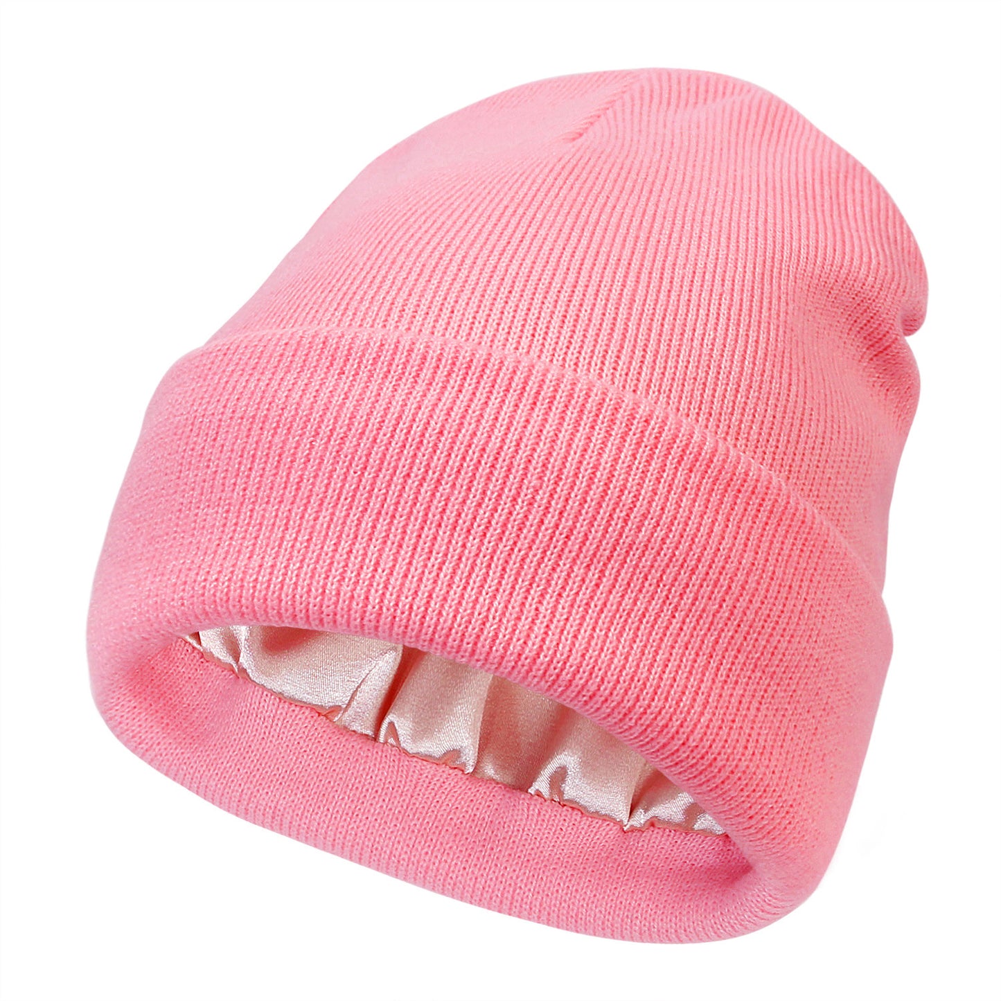 Double Layer Satin Lined Wool Beanie
