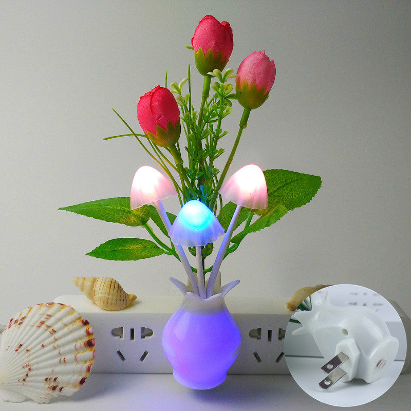 Flowering Mushroom Vase LED Night Light