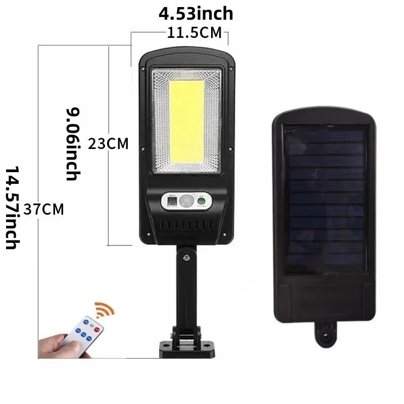 Solar Powered Outdoor LED Street Lamp with Motion Sensor (Waterproof)