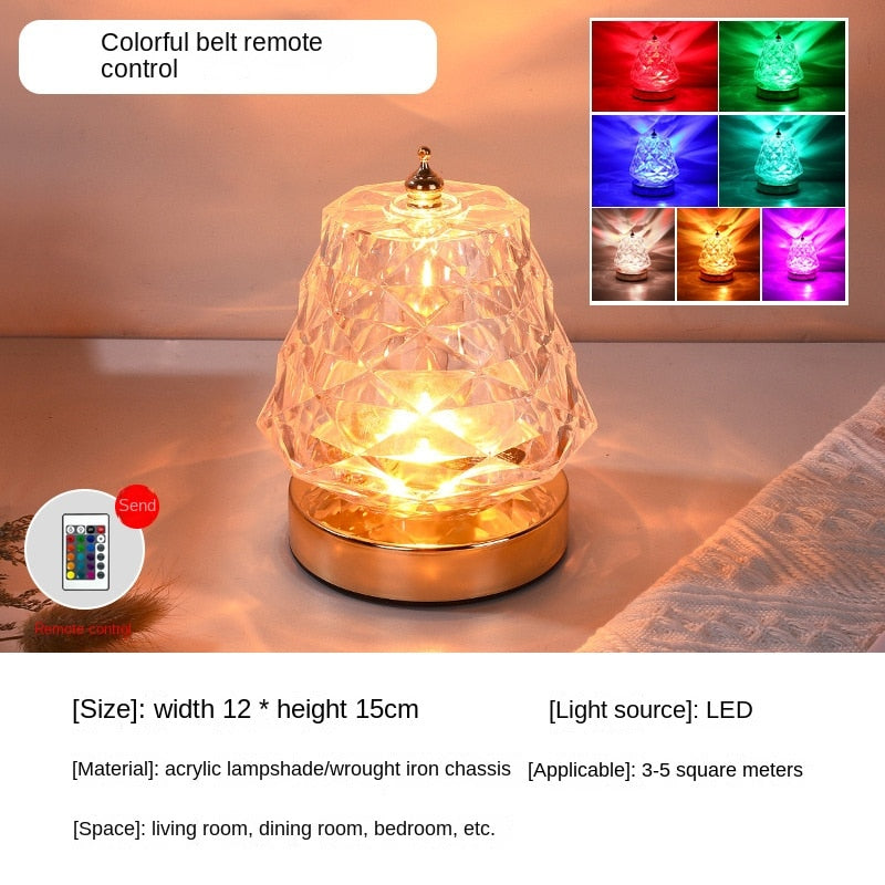 Crystal Shape Touch LED Lamp