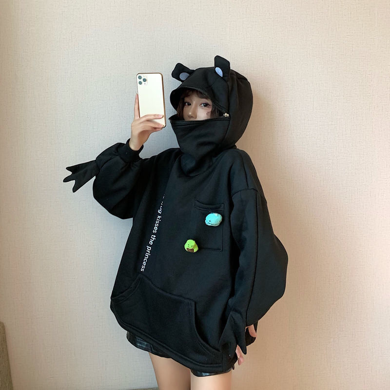 Frog Hoodie (Green, Black, White)