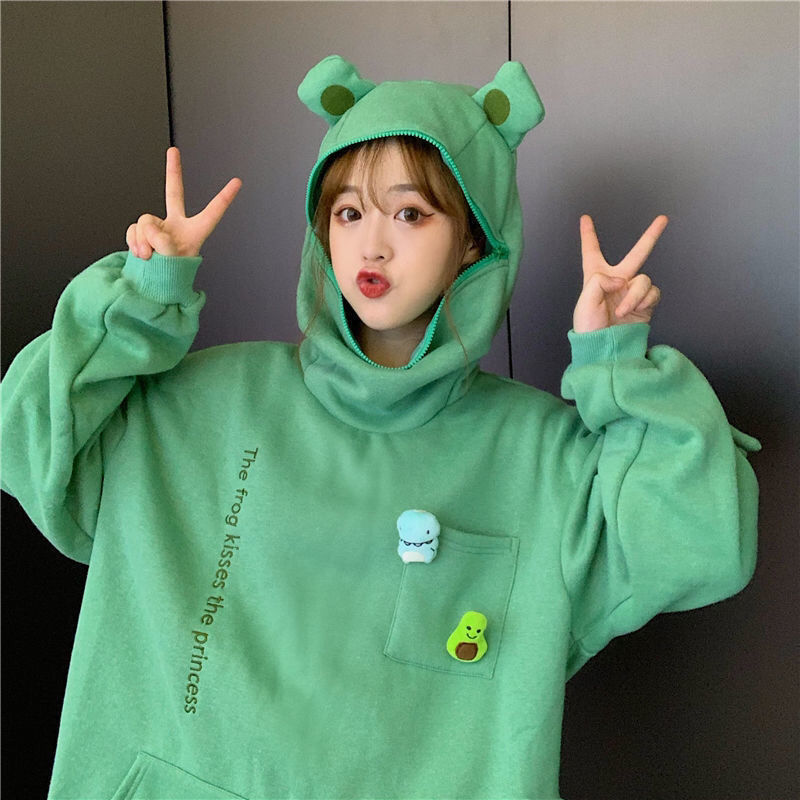 Frog Hoodie (Green, Black, White)