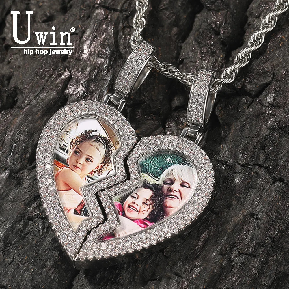Broken Heart Iced Out Memories - Magnetic Necklace