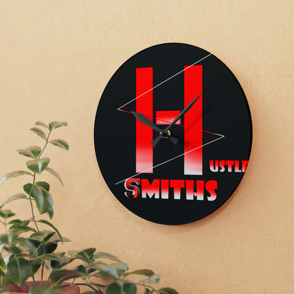 HustleSmiths Square Acrylic Wall Clock