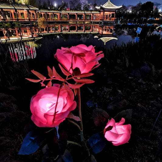 LED Flower Solar Lamp