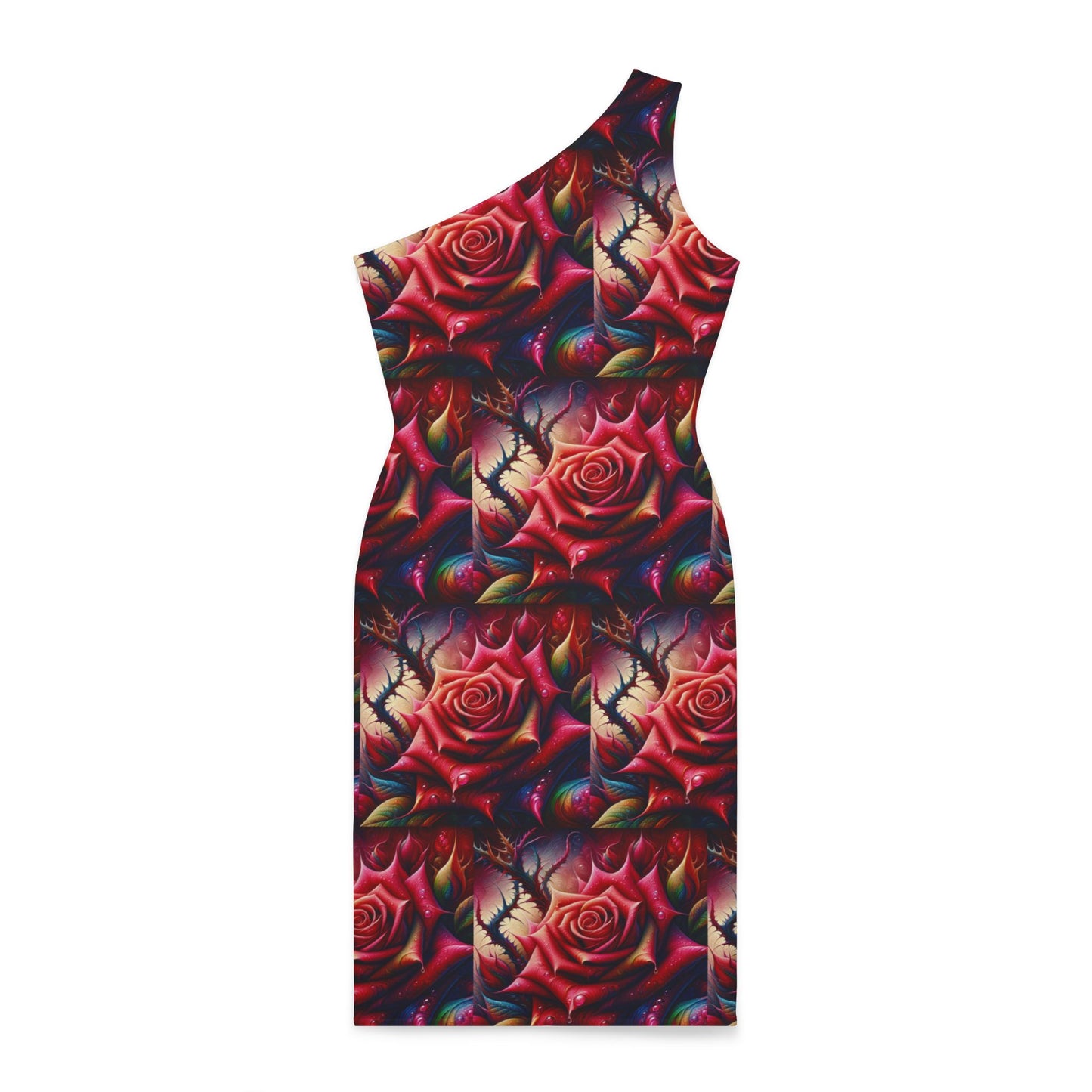 Rainbow Rose Shoulder Dress