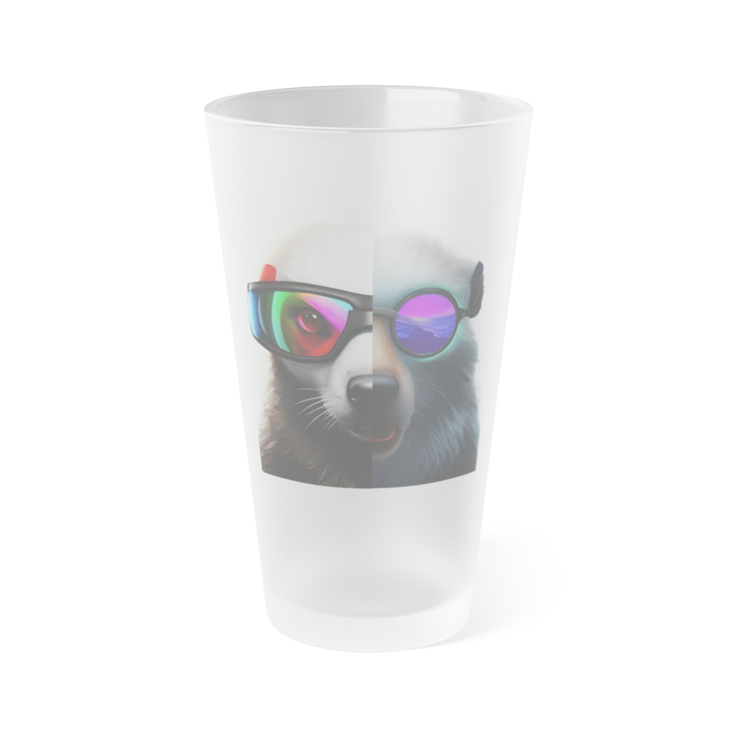 Half A Whole Hon3yBadg3r Frosted Pint Glass, 16oz