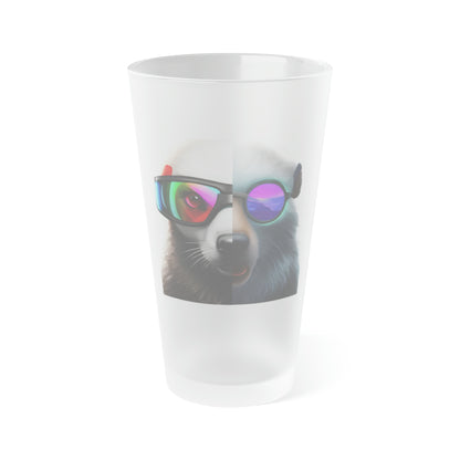 Half A Whole Hon3yBadg3r Frosted Pint Glass, 16oz