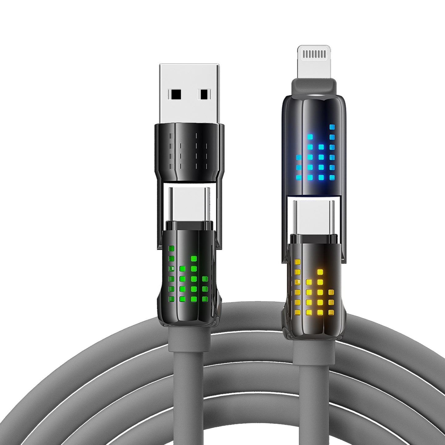 4 in 1 fast charging data cable for Android and Apple