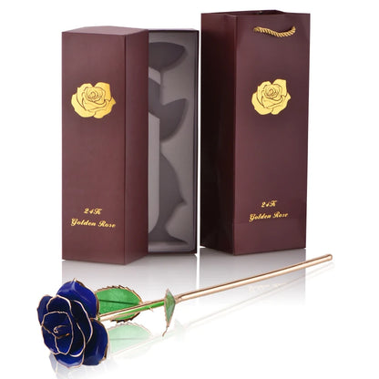 24k Gold Dipped Rose with Stand