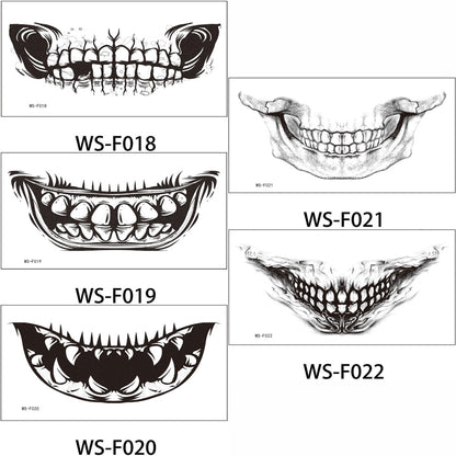 Cosplay Mouth Art 5 Pcs/set "Water Applying" Temporary Tat