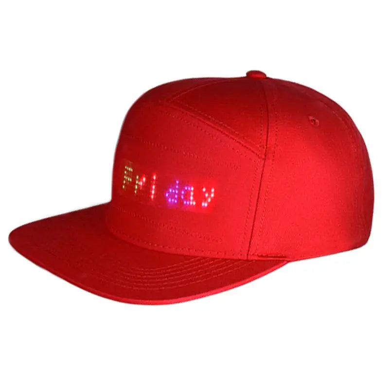 LED Bluetooth Message Display Snapback Cap