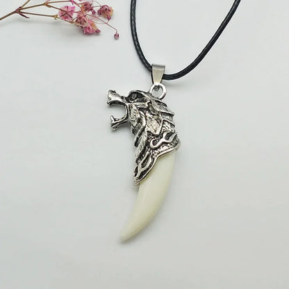 Resin Wolf Tooth Necklace