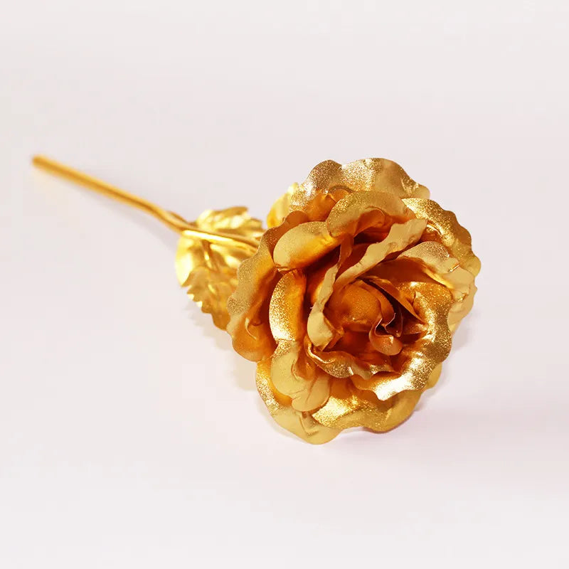 Gold Stem Foil Rose With Galaxy Box