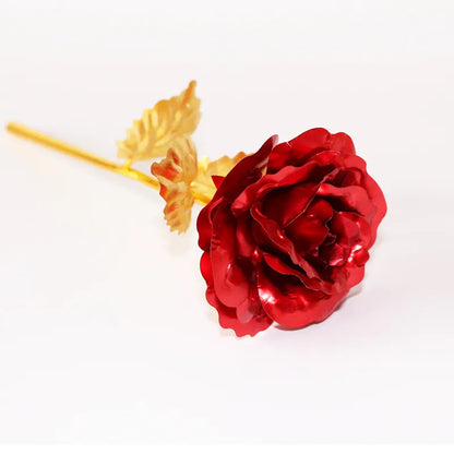 Gold Stem Foil Rose With Galaxy Box