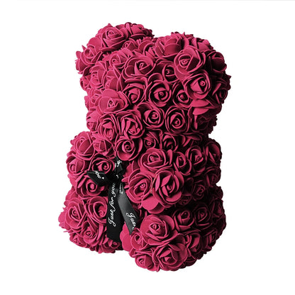 Rose Teddy Bear or Rose Puppy Dog 25cm