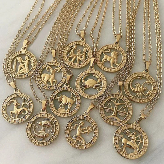 Zodiac Constellations Pendant Necklace