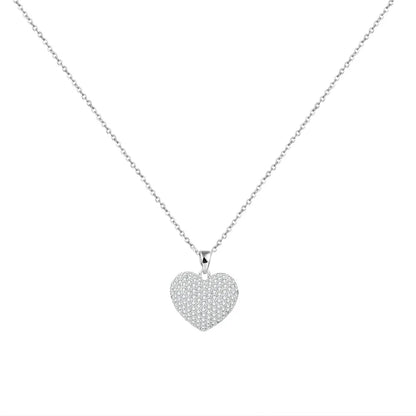 3D Sparkle Heart Necklace