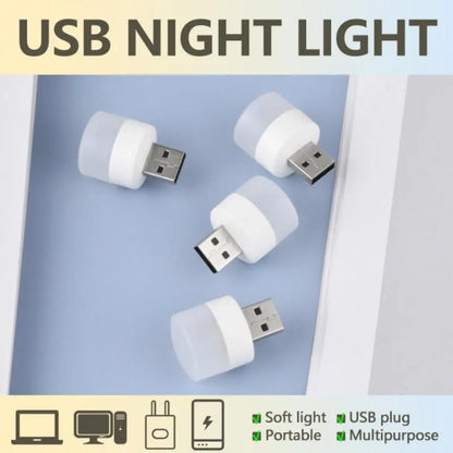 USB Plug Small Round Night Light