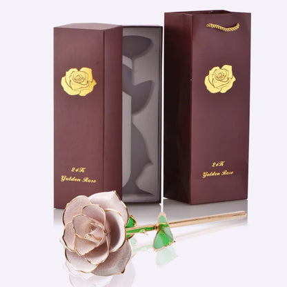 24k Gold Dipped Rose with Stand