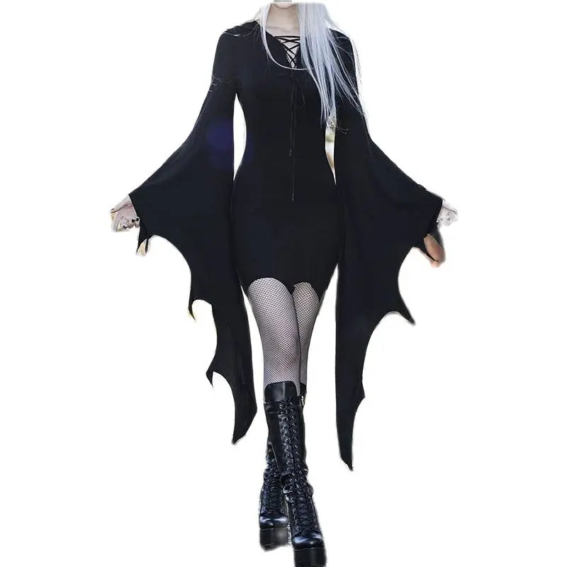 Gothic Medieval Cosplay Bat Wing Sleeves