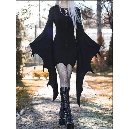 Gothic Medieval Cosplay Bat Wing Sleeves