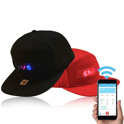 LED Bluetooth Message Display Snapback Cap