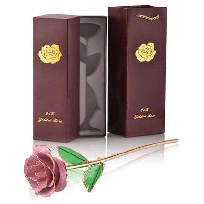 24k Gold Dipped Rose with Stand