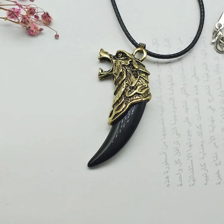 Resin Wolf Tooth Necklace