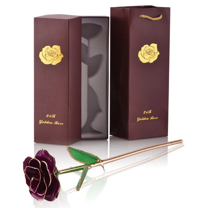 24k Gold Dipped Rose with Stand