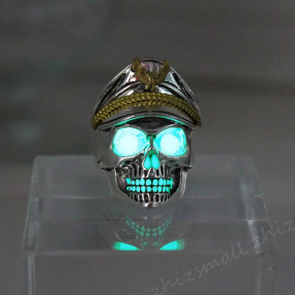 Admiral Skull Glow in the Dark Ring