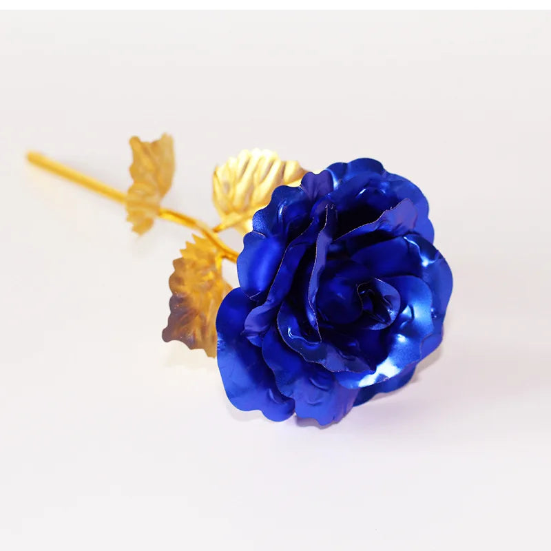 Gold Stem Foil Rose With Galaxy Box