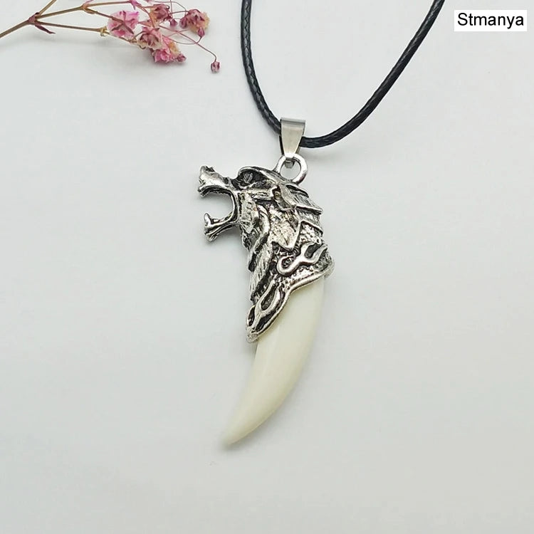 Resin Wolf Tooth Necklace