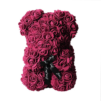 Rose Teddy Bear or Rose Puppy Dog 25cm