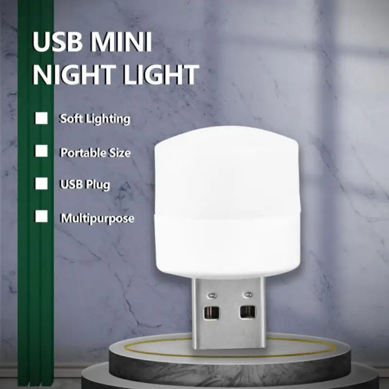 USB Plug Small Round Night Light