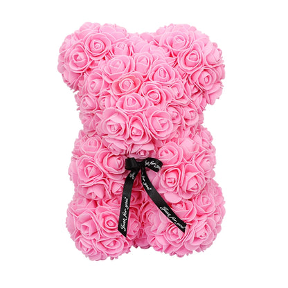 Rose Teddy Bear or Rose Puppy Dog 25cm