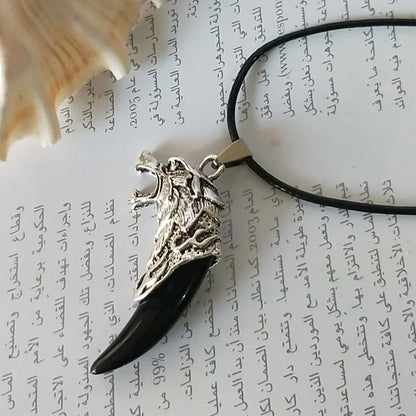 Resin Wolf Tooth Necklace