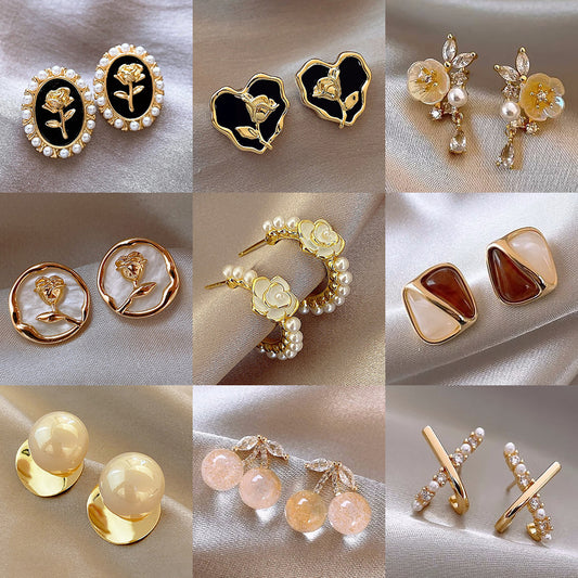 Assorted Elegant Earrings S925 silver plated