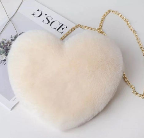 Plush Heart Shoulder Bag or Coin Purse