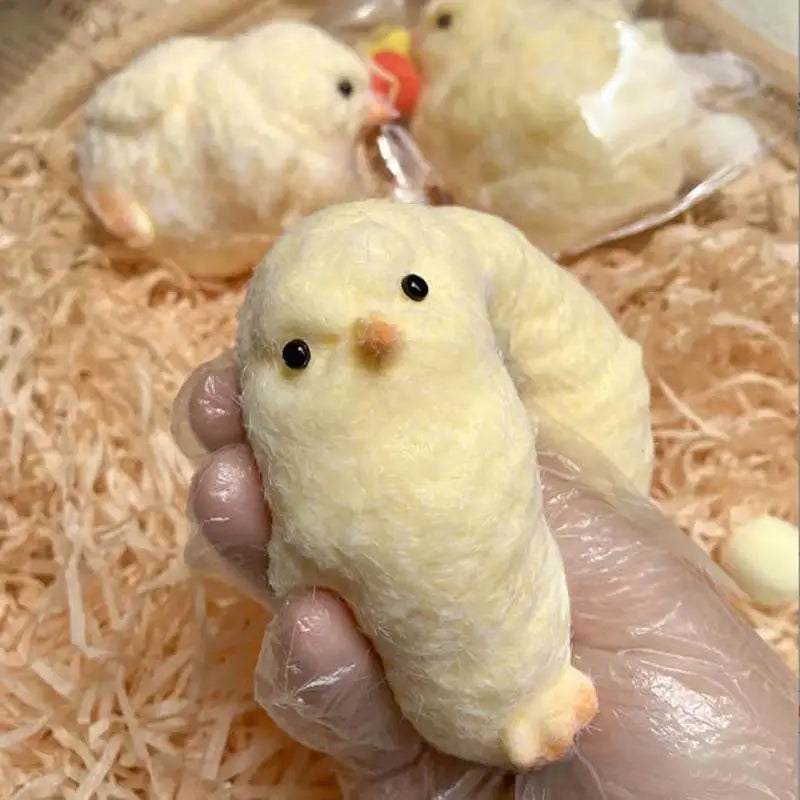 Yellow Chicken Plush Silicone Squishy