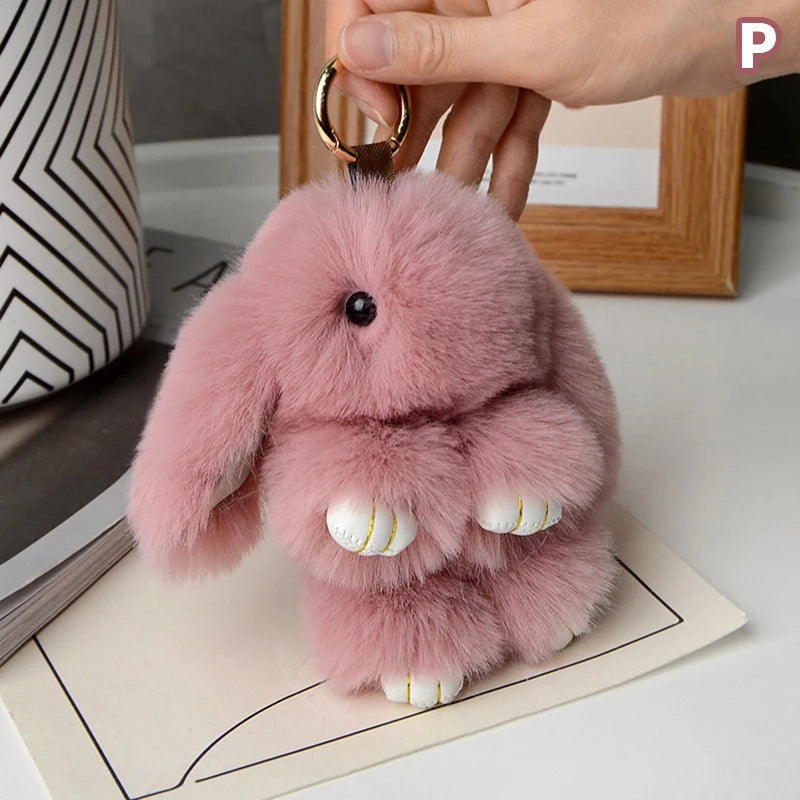 Furry Rabbit Keychain 15cm