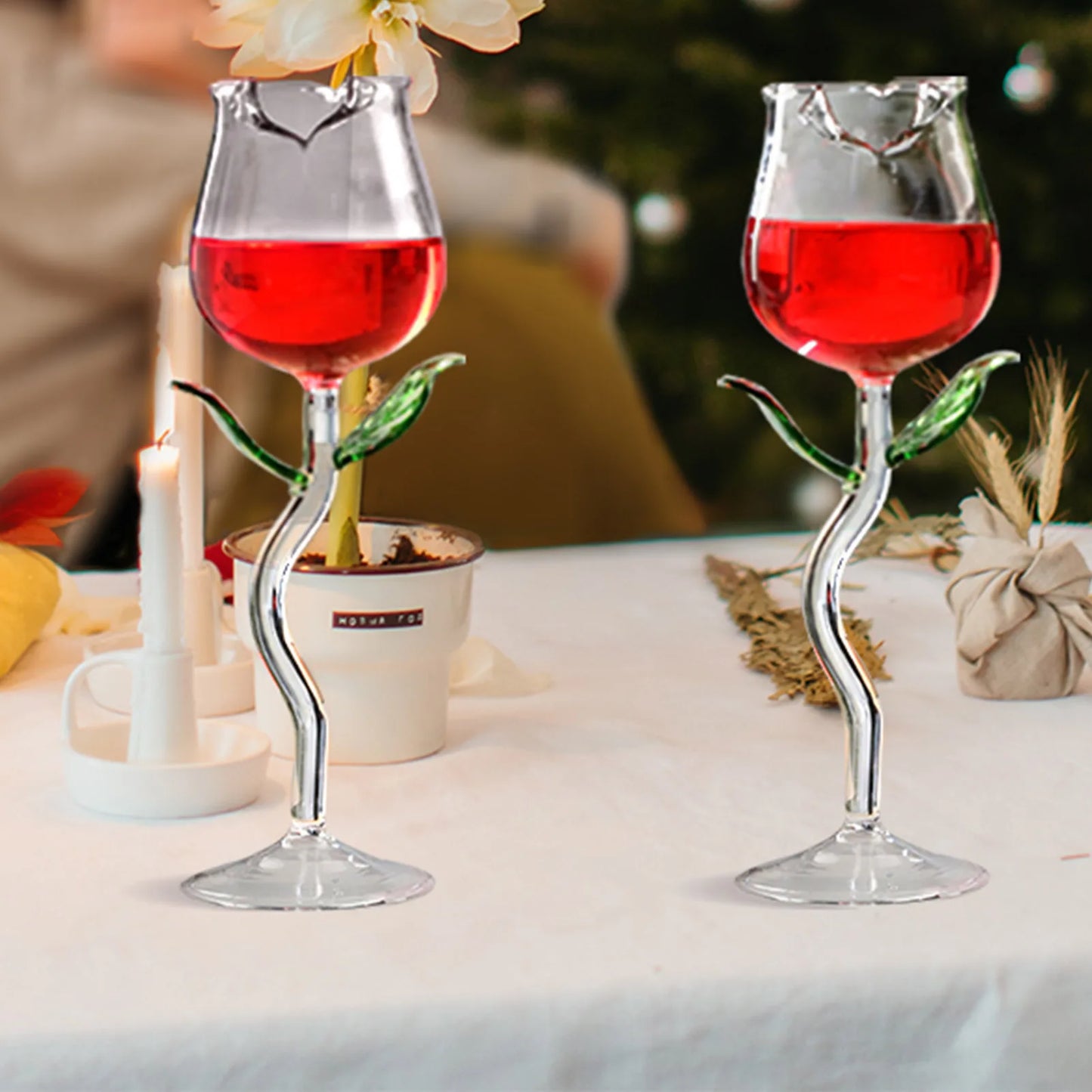 Rose Shape Wine Glass