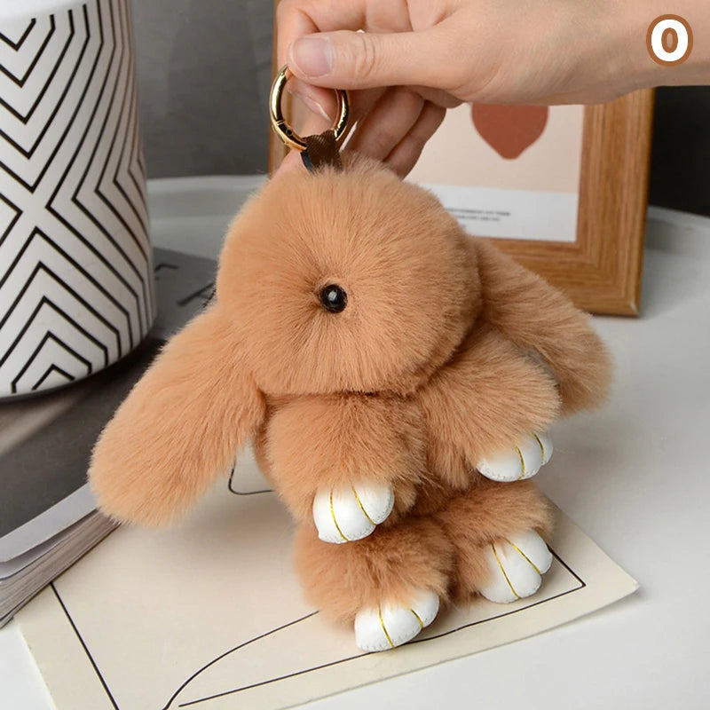 Furry Rabbit Keychain 15cm